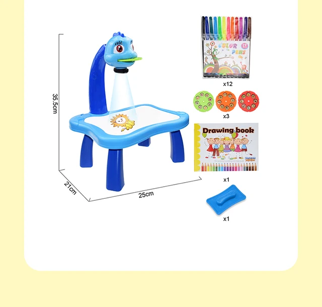 Trace and Draw Projector Toy Kids Drawing Projector Table Child Learning  Desk with Smart Projector with Light Music TP-H - AliExpress