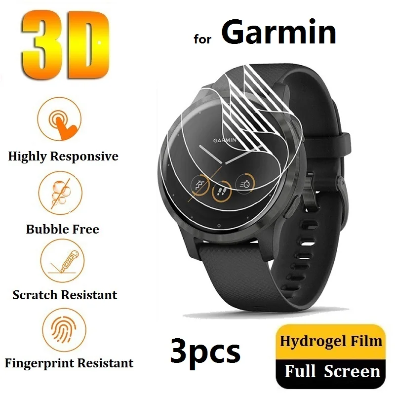 Hydrogel Protective Film for Garmin Vivoactive 4s 4 3 Screen Protector (Not Glass) Venu Vivomove HR 3s Foil | Электроника