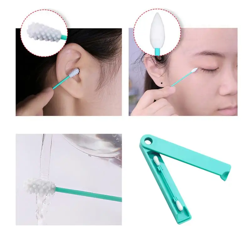 

RUIMIO 1 PC Portable Make Up Silicon Swab Reusable Swabs Eco-Friendly Make Up Cotton Swabs Women Cosmetic Beauty Tools