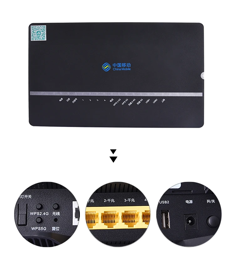 G-140W-C второй рукой GPON ONU с 4GE+ 1 горшки+ wifi английская версия