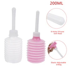 200ml jetable médical vaginale irrigateur rétractable vagin Anal Douche hygiène féminine lavement nettoyant PVC Rectal seringue