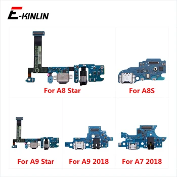 

USB Charging Port Dock Plug Connector Charger Board With Mic Microphone Flex Cable For Samsung Galaxy A8S A9 A8 Star A7 2018