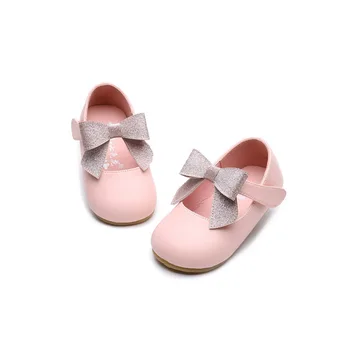 

2019 Bow Princess Shoes Toddler Girls Wedding Party ShoesNon-Slip Baby Kid Dress Leather Shoes For Little Girls 1 2 3 4 5 6 Year