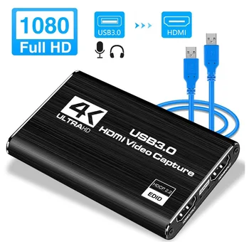 

Audio Video Capture Card HDMI USB3.0 4K 1080P 60fps Portable Video Converter for Game Streaming Recording @M23
