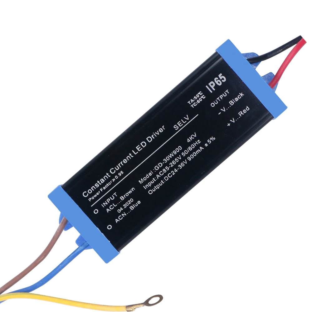 HannaHong 50W Outdoor Constant Current LED Transformer//Driver,AC85-265V,DC24-36V 1450mA Isolated,IP65 Waterproof,High Power Supply Adapter for LED Intergrated//Street//Flood//spot//high Bay//Wall Light,CA