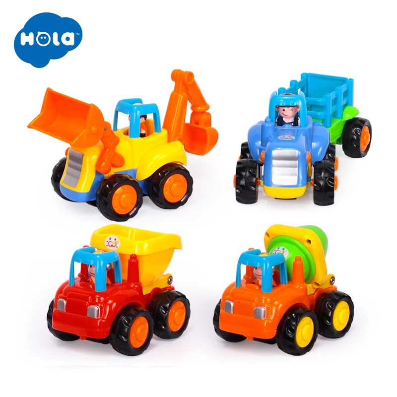 Hola 326 Jouets Voiture Pour Garcon Pousser Et Aller Friction Alimente Voiture Jouets Ensemble Tracteur Bulldozer Melangeur Camion Et Dumper Pour Bebe En Bas Age Aliexpress