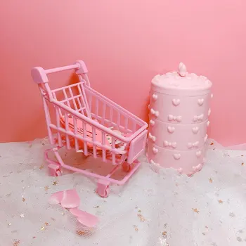 

Birthday Cake Decoration Shopping Cart Plugin Creative Scene Girl Heart Decoration Mini Ornaments Storage Props