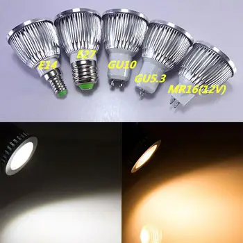 

9W Dimmable COB Spotlight Bulb Lamp Light AC100-245V Aluminium Replace Halogen