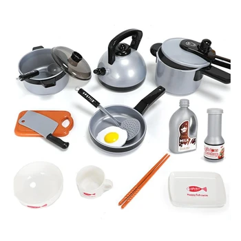 

15 Pieces Children Mini Kitchen Toy Cookware Pot Pan Kids Pretend Cook Play Toy Simulation Kitchen Utensils Toys