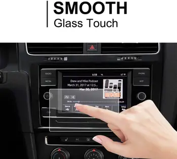 

For Volkswagen Golf 7 2019 8/9.2 inch Car Navigation Screen Protector 9H Tempered Glass Screen Protector Anti Scratch