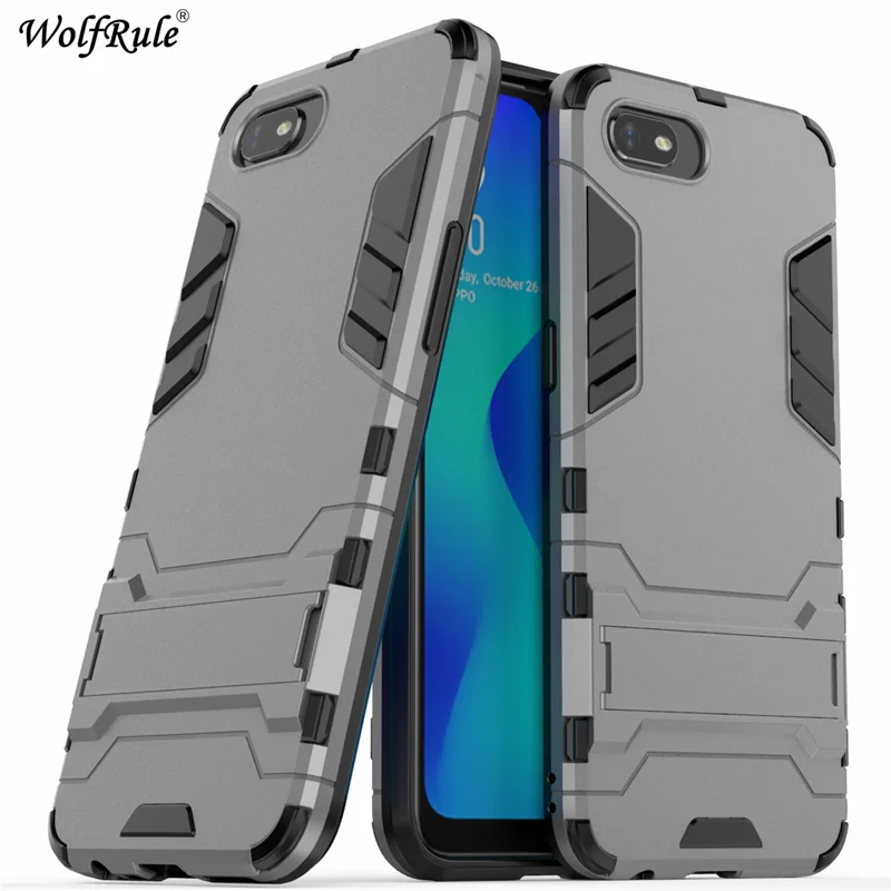 

Phone Case For Oppo A1K Case Realme C2 Shockproof Rubber Silicone Armor Hard Cover For Oppo A1K/Realme C2 Case 6.1 inch Wolfrule