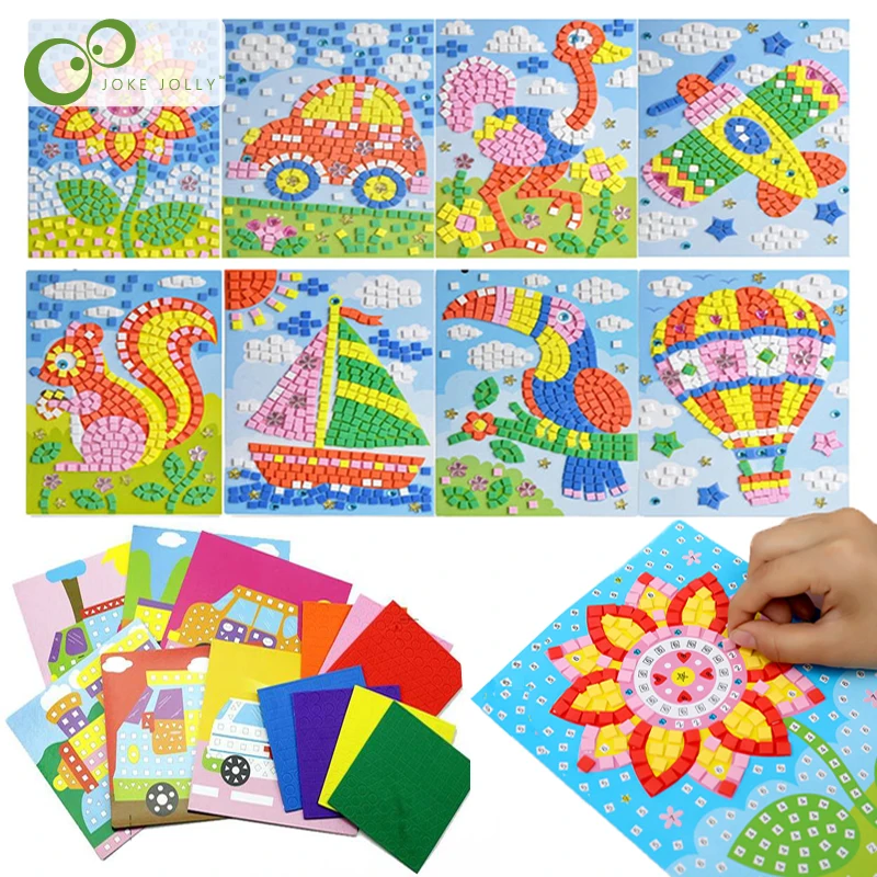 For Sale Foam Stickers Educational-Toys Mosaics-Puzzle Handmade Creative Kids 6pcs/Set Children NRwoepd1ZZQ