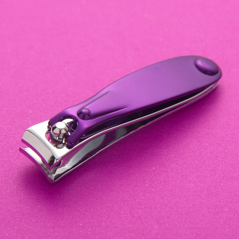 LIZY Purple Nail Art Clipper Carbon Steel Pedicure Scissors Trimmer Nails Cuticle Clipper Manicure Edge Cutter Scissor Nail Tool
