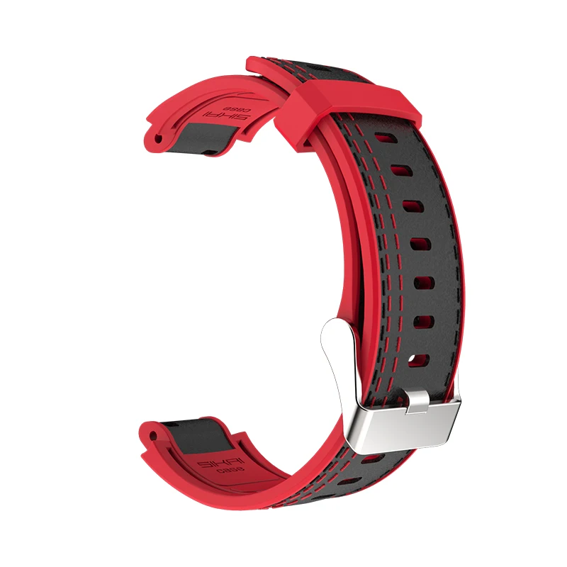 Red Strap Ремешок для часов Huami Amazfit Verge Lite, силиконовые и спортивные часы с кожаным ремешком, ремешок для часов Huami Amazfit Verge 3 - Цвет ремешка: Red Strap