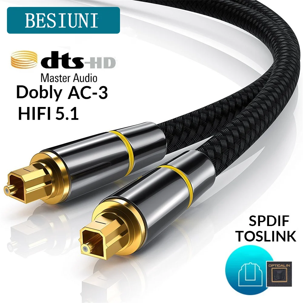 Цифровой оптоволоконный кабель Toslink HIFI 5 1 SPDIF оптический аудиокабель м 2 8 10 для