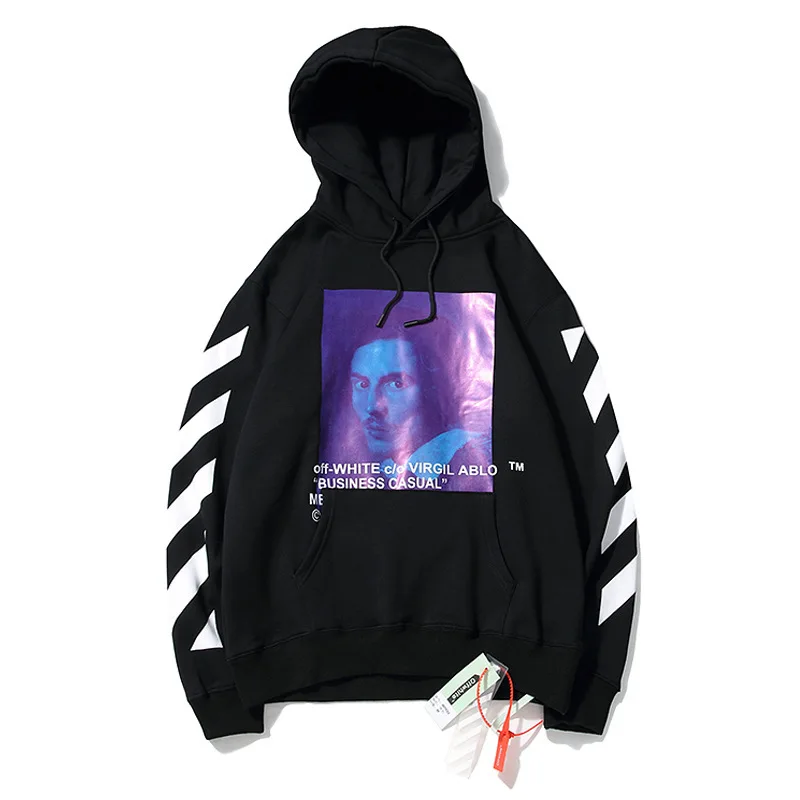 Топ off-white Copernice Beni с капюшоном воды Бархат Толстовка для женщин и мужчин толстовки