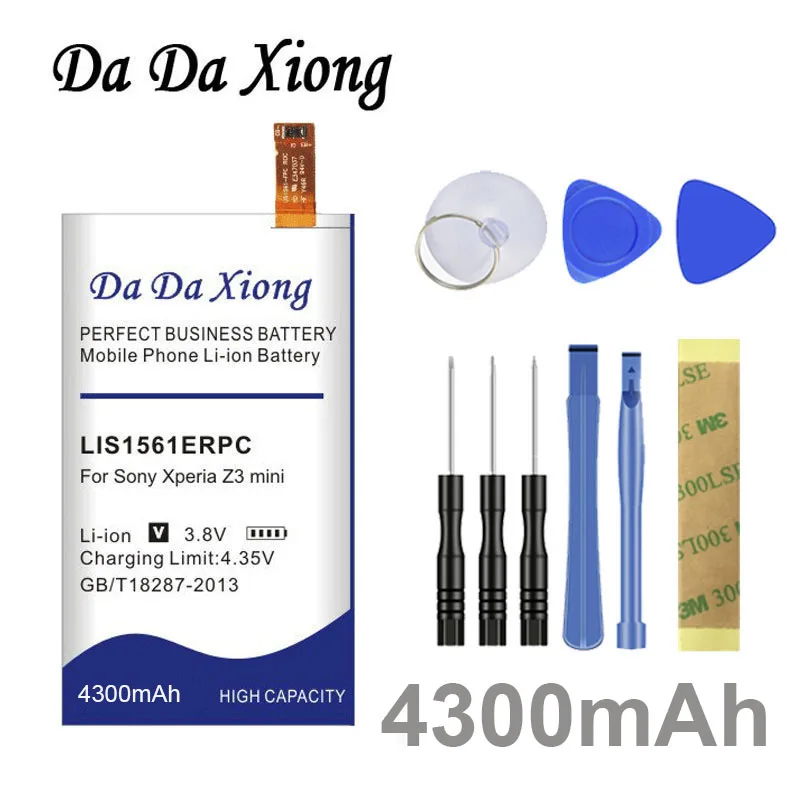 Dadaxiong 4300Mah Lis1561Erpc Batteria Agli Ioni Di Litio Per Sony Ericsson Xperia Z3 Mini Compact M55W D5833 So-02G