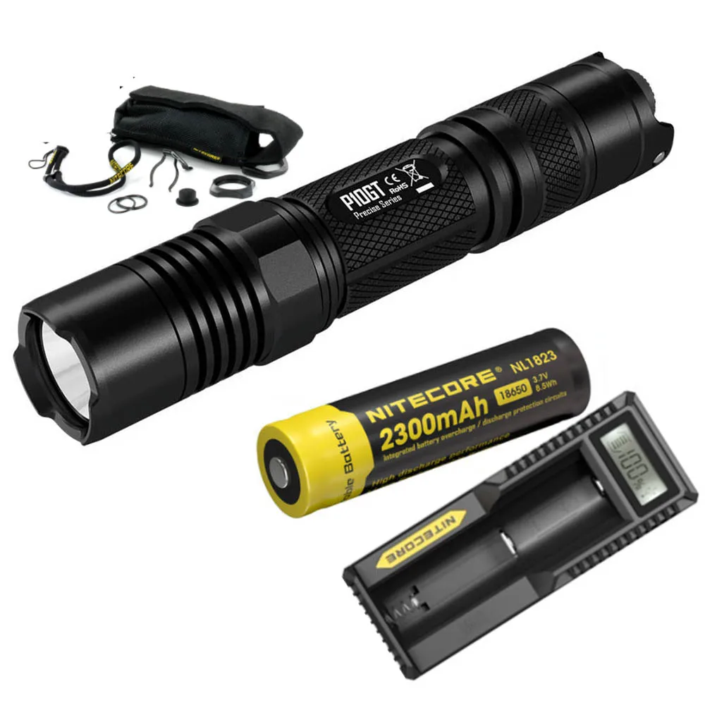 NITECORE P10GT светодиодный тактический вспышки светильник CREE XP-L HI V3 Светодиодный max 900 люмен луч бросать 286 метр фонарь уличный поисковый спасательный светильник