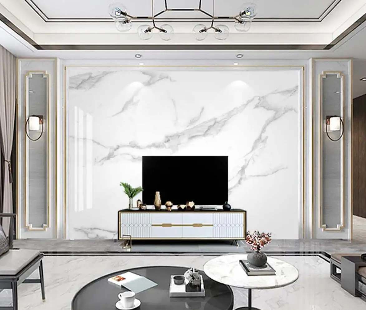 

beibehang custom Jazz White Marble mural wallpapers for living room TV sofa background 3D wall paper decoration art painting