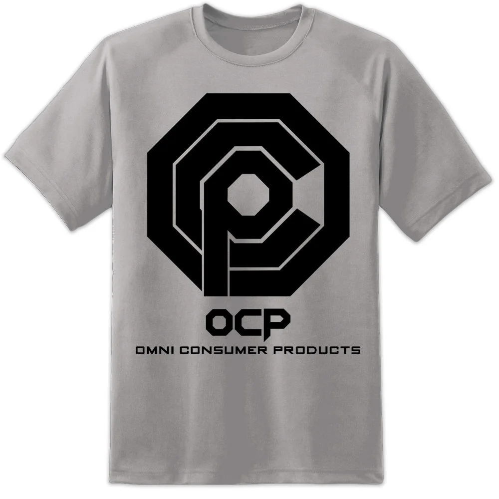 Мужская футболка Robocop OCP классический логотип из фильма ED209 Ретро стиль