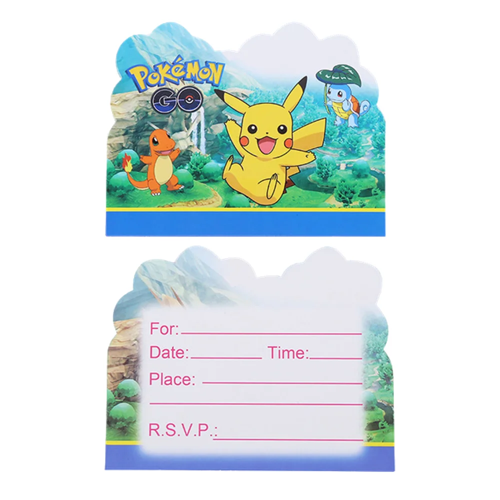  Pikachu theme invitation card party invitation invitation party supplies birthday party supplies pa - 4.00025E+12