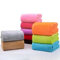 Fleece Flannel Blanket Plush Solid Color Bed Covers for sofa Soft Adult Plaid Throw Blankets Bedspread for the Couch 2