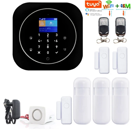 G12B03 Yobang безопасности Wi-Fi домашняя охранная GSM сигнализация домофон DIY комплект с дверью проводной датчик Поддержка Tuya Android IOS приложение управление - Цвет: G12B03
