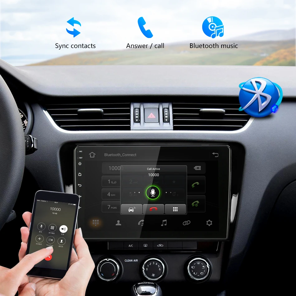 Sale 10.1" 2Din Android 8.1 For Volkswagen SKODA Octavia 3 A7 2014-2018 Car Radio Multimedia Video Player Navigation RDS Head Unit 13