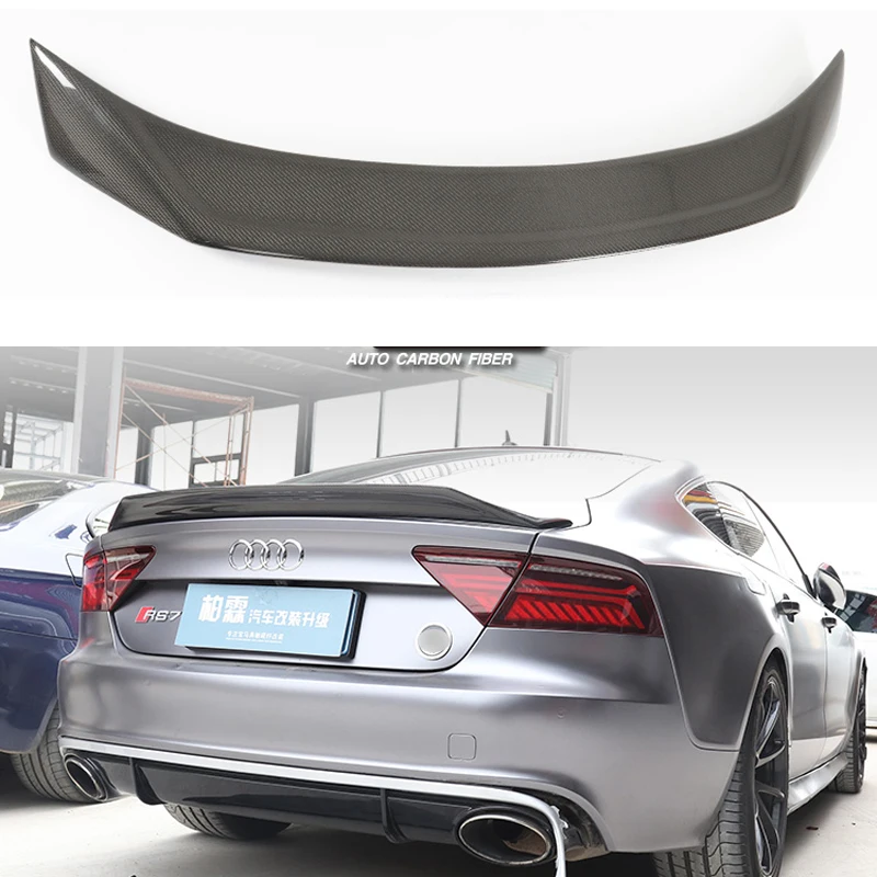 Автомобильные аксессуары для AUDI A7 S7 RS7 2013 2014 2015 2016 2017 2018 углеродное волокно задний