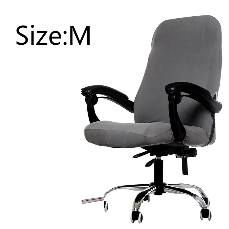 3 размера универсального покрытия для офисных стульев спандекс пылезащитный чехол для компьютерного стула эластичный чехол для сиденья 5 цветов Чехол для стула - Цвет: huise-M