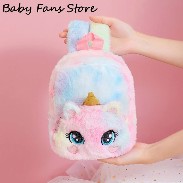 Winter Unicorn Plush Backpack Girls Soft Cartoon Book Bag Kids Children Schoolbag Kawaii Animal Preschool Bag Mini Backpacks 6