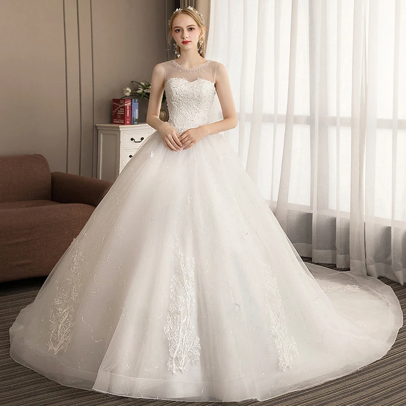 

2019 New Arrive Off The Shoulder applique Beads Gorgeous Princess Ball Gown Wedding Dresses Vestidos De Noiva Princesa