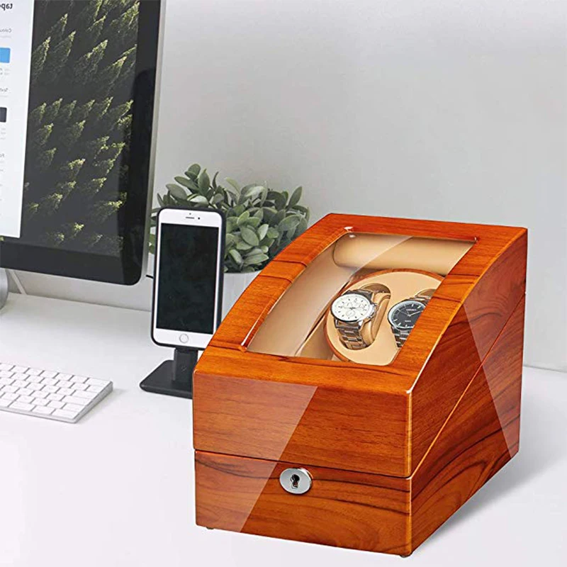 JQUEEN автоматический Applewood Watch Winder 2+ 3 Деревянный чехол для хранения