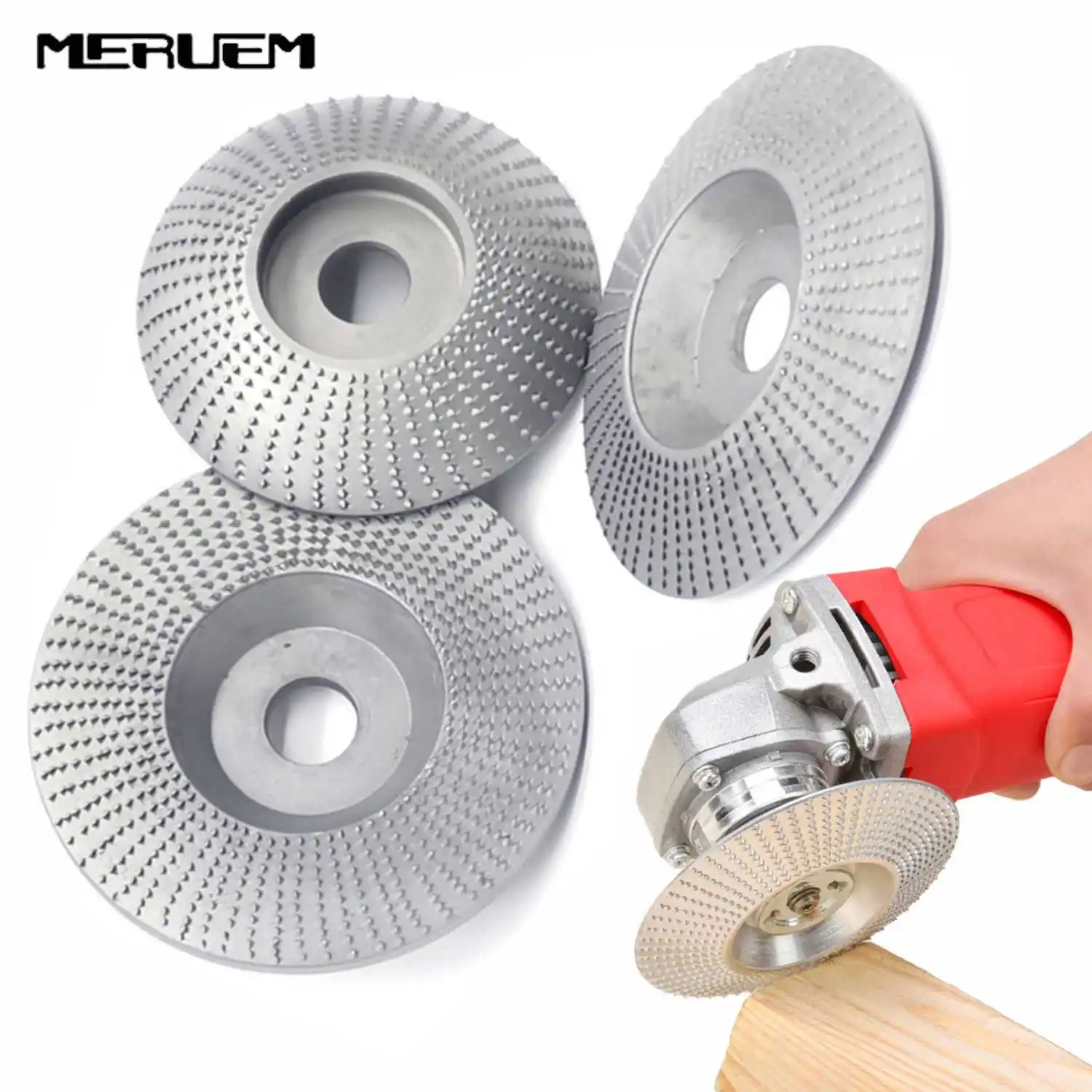 Wood Grinder Shaping Disc Wood Angle Grinder Bore Tungsten Carbide  Woodworking Angle Grinder Attachment For Sanding Carving Shaping Polishing  (Disc)