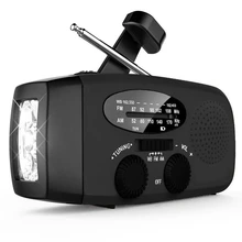 OPQ-многофункциональное ручное радио со светодиодным фонариком на солнечных батареях Динамо AM/FM/NOAA погодное радио на открытом воздухе перезаряжаемый Emer