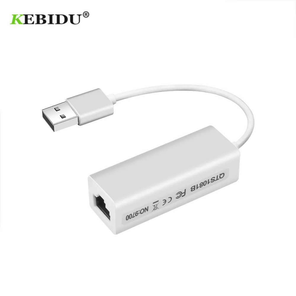 KEBIDU USB 2,0 Мужской к RJ45 Женский высокоскоростной Ethernet сети LAN адаптер карты 10/100 адаптер для ПК ноутбука