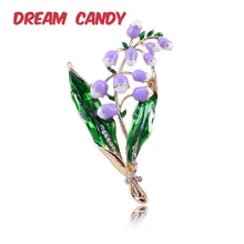 Dream Candy яркий эмалированный с цветами Броши для женщин 3 цвета Изысканная растительная брошь вечерние ювелирные изделия Аксессуары для пальто стиль