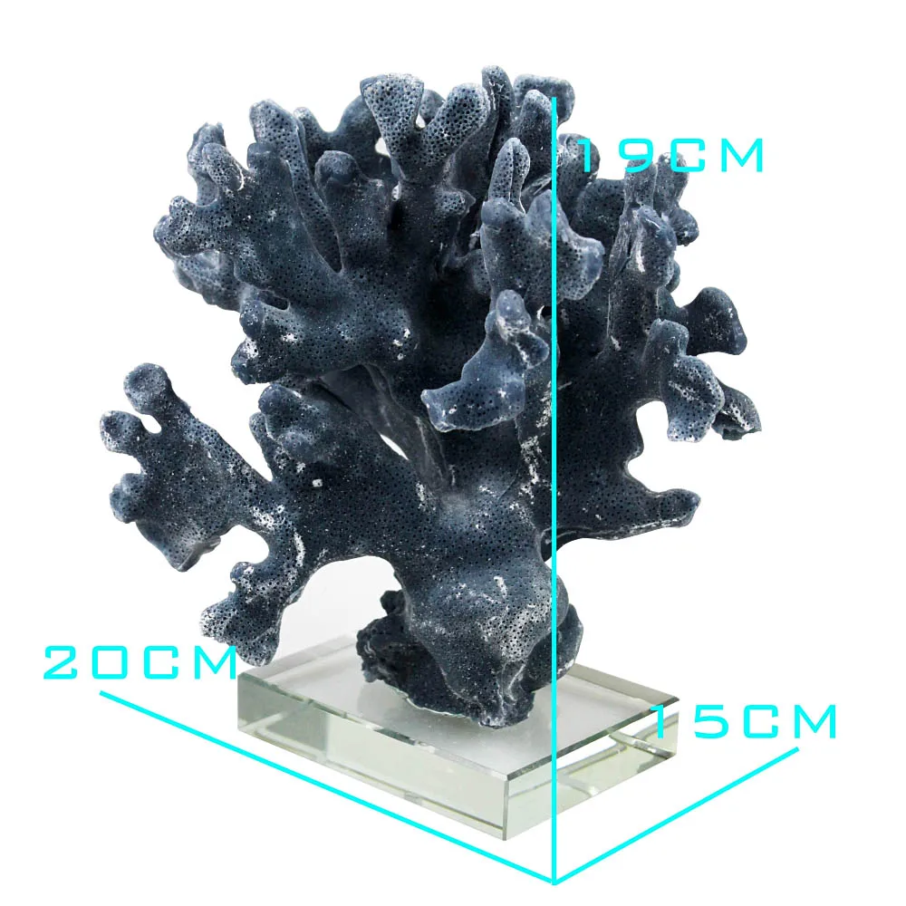 7.8 INCH RESIN CORAL STATUE ON TRANSPARENT GLASS BASE NATURAL DESIGN SEA FIGURINE ORNAMENT HOME DECOR STYLISH DECORATIVE ACCENT 7.8 INCH RESIN CORAL STATUE ON TRANSPARENT GLASS BASE NATURAL DESIGN SEA FIGURINE ORNAMENT HOME DECOR STYLISH DECORATIVE ACCENT