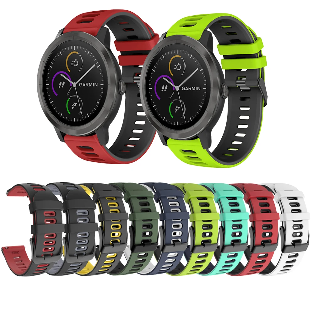 

Браслет силиконовый спортивный для Garmin Vivoactive 3, 20 мм 22 мм, Музыкальный Элемент/Forerunner 645 245/CAME Sq, сменный ремешок