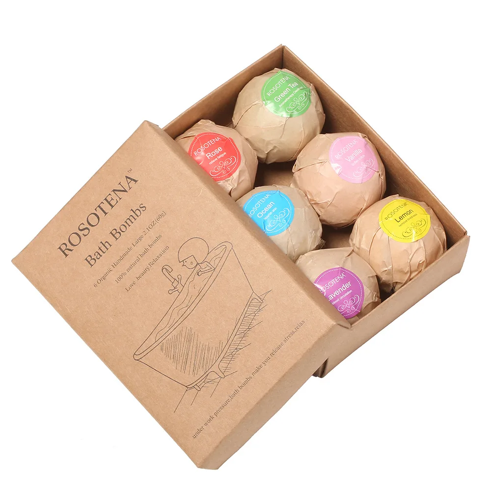 6pcs Bath Bombs Set Skin Whitening Salt Body Moisturizing Ball Natural Bubble Gift | Красота и здоровье
