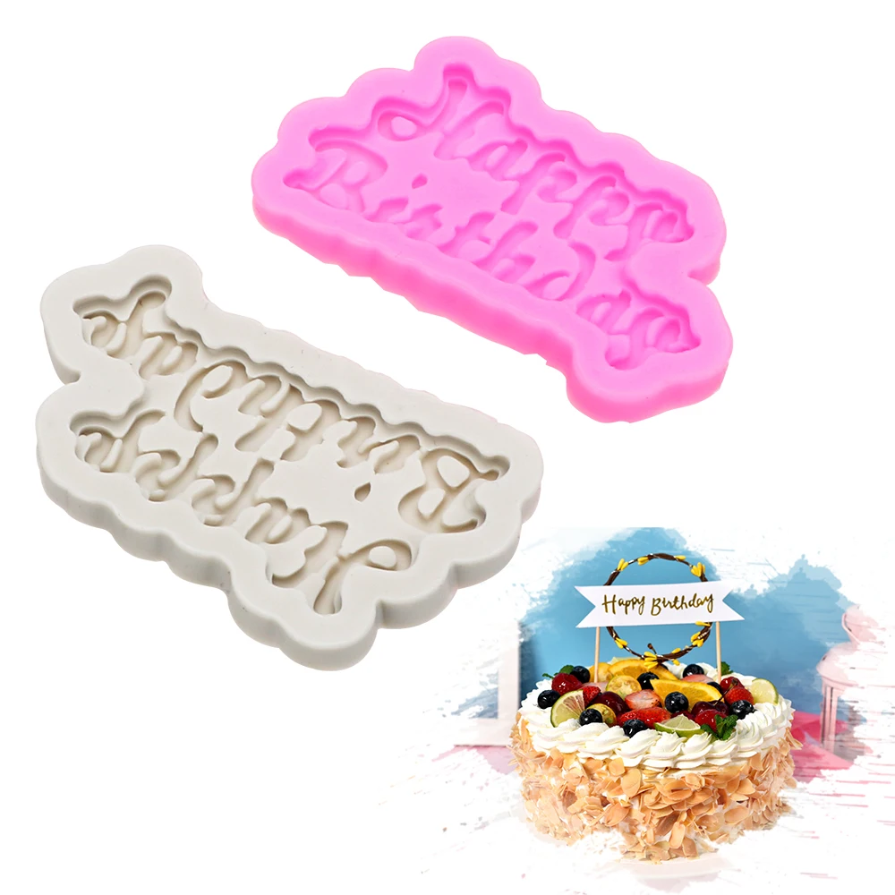 Decorating J3E6 3× Alphabet Letter Number Silicone Fondant Mould Birthday T7X2 