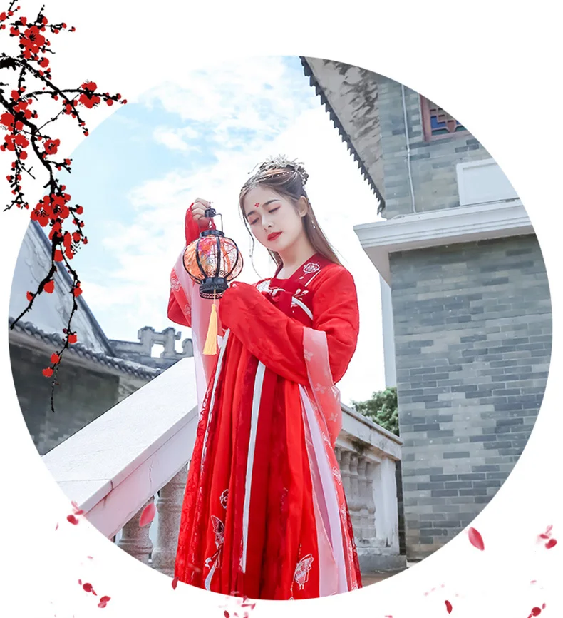 Hanfu платье древний традиционный танцевальный костюм женский династии Тан вышивка костюмы невесты Классический фестиваль представление DL4996