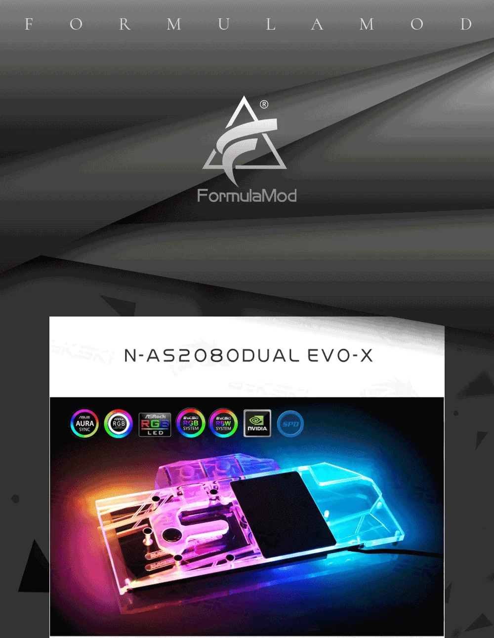 Bykski N-AS2080DUAL EVO-X, полное покрытие видеокарты водяного охлаждения блок, для Asus Dual RTX2080 8G Evo