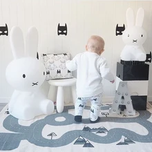 Nieuwe скандинавский стиль холст Bos трек Подиум игра Matten детские дети Kruipen Dekens Vloer Tapijt Kinderen Kamer Decoratie