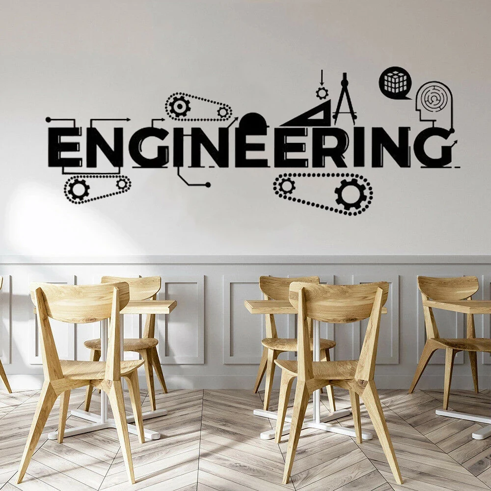 

Engineering Wall Decals Science Technology Vinyl Education Classroom Decor Stickers Design School Classroom Interior HJ0582