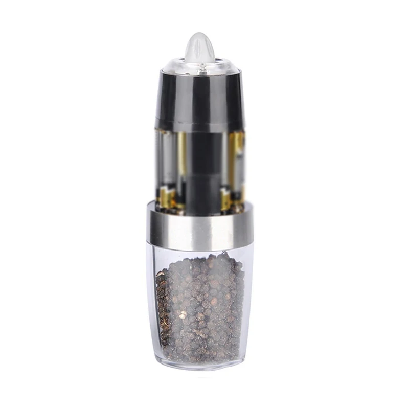 LED Gravity Salt Pepper Grinder Electric Automatic Battery Operated Shaker Tool