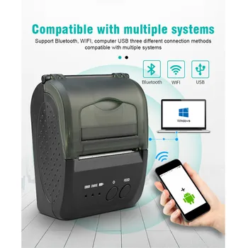 

58mm Bluetooth Convenient Printer 5809dd Wireless Takeaway Cashier Consumption List Printing Commercial Thermal Ticket Printer