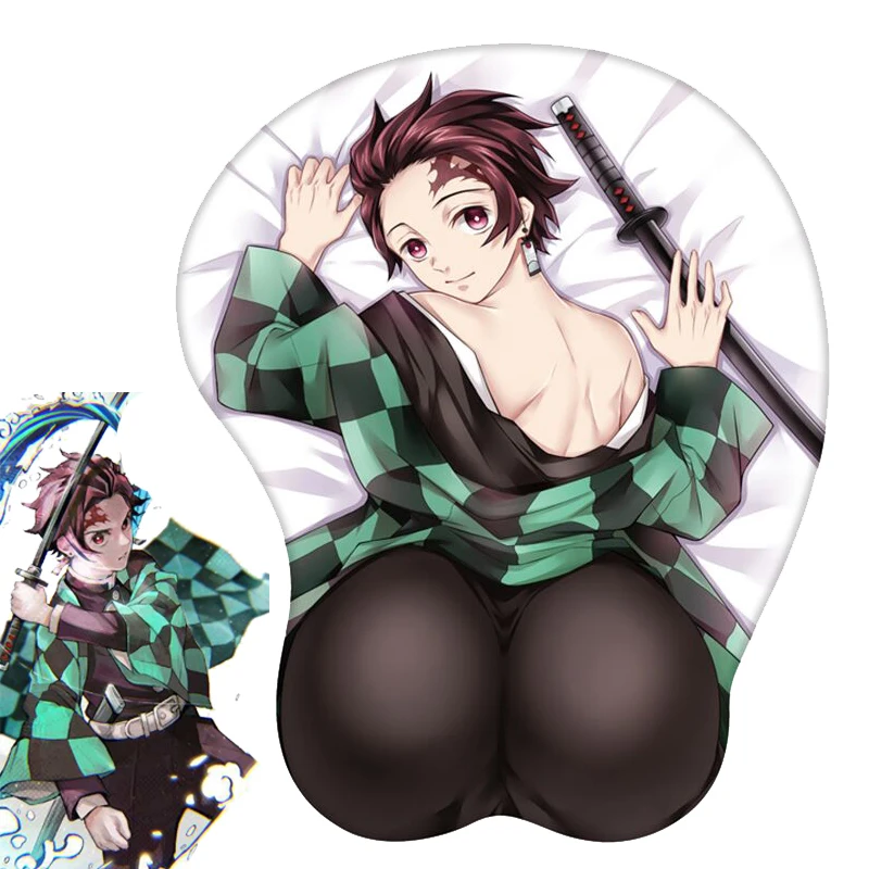 Коврик для мыши Kimetsu no Yaiba девочек игровой коврик в стиле аниме 3D груди бедрах
