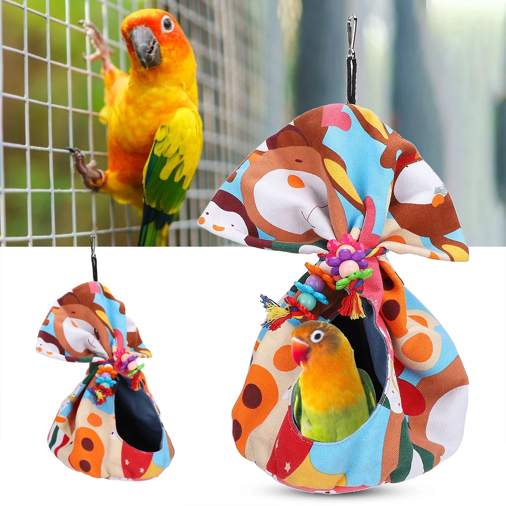 Bird Hammock Mini Canvas Pet Parrot Bird Sleeping Hammock Hanging