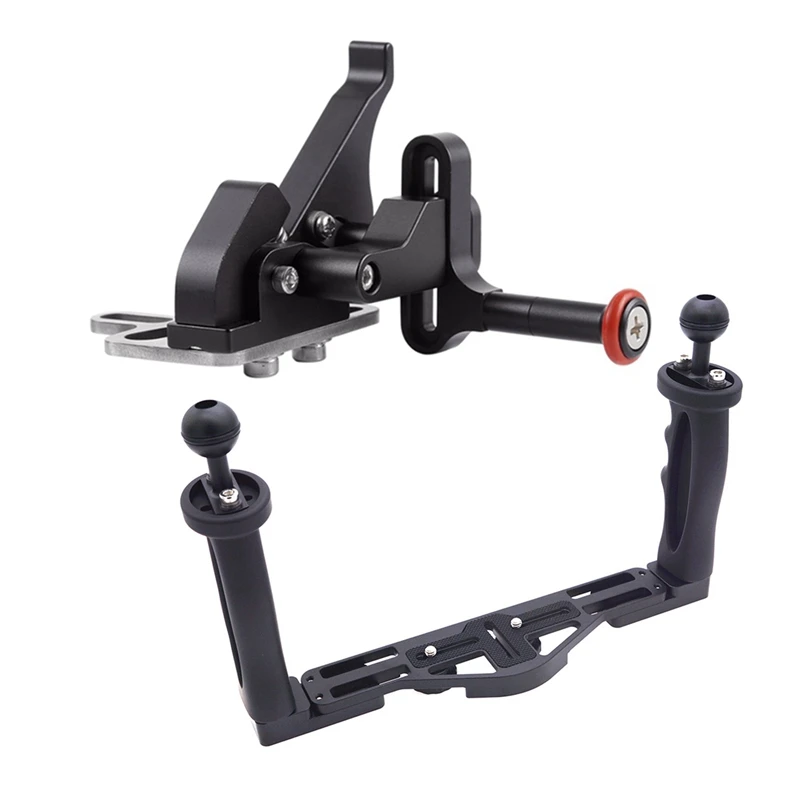 

2 Pcs Shutter Trigger Lever Mount Adapter for Underwater Tray Diving Camera Waterproof Housings Case 7.2x11x5.9Cm & 24 x 6.5Cm